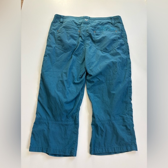 Kuhl Cropped Hiking Pants Size 12 Teal Blue - Picture 2 of 9